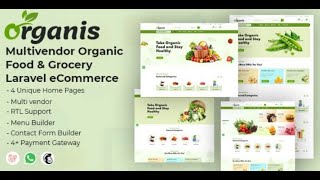 Own a Multivendor Organic Food &amp; Grocery eCommerce with Organis Laravel Script