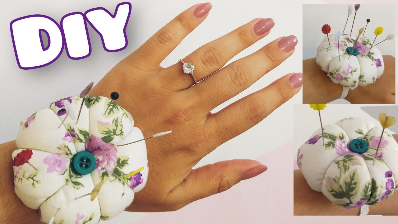 Alfineteiro de pulso Fácil e rápido / #diy / How to make pincushion