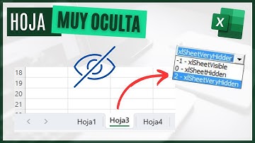 Cómo ocultar una hoja en Excel para que no se pueda mostrar de nuevo - Hoja muy oculta