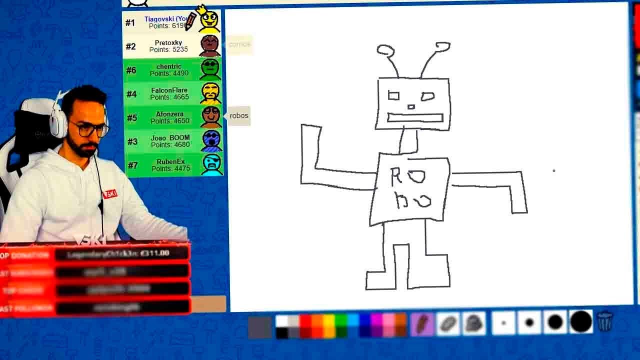 SKRIBBL.IO - A BAGUETE DO TAMANHO DE UMA PESSOA !