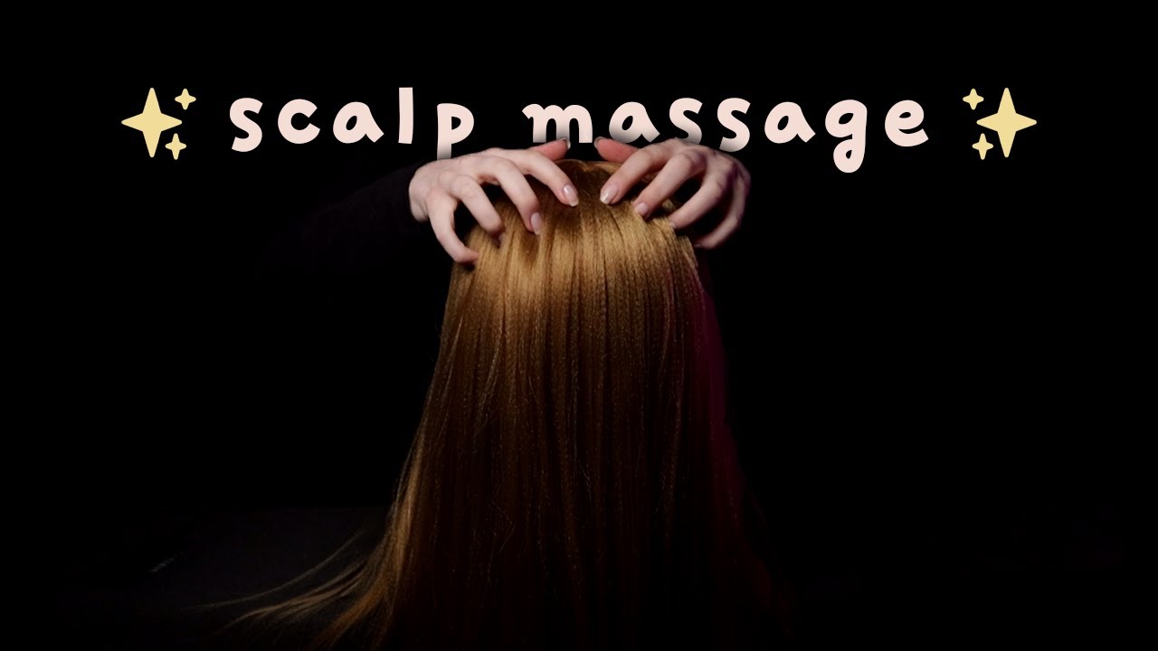 [ASMR] slow scalp massage on mannequin + white noise (no talking)
