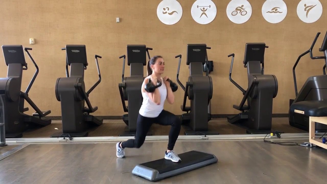Kettlebell Deficient Reverse Lunge Rack - YouTube