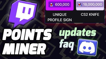 Twitch Channel Points Miner. How to Update. Discord