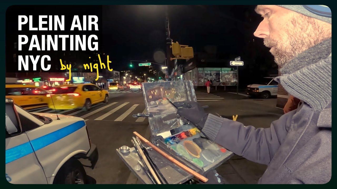 My first ever Nocturne Plein Air Painting - NYC