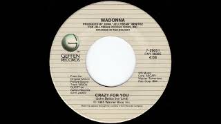 Crazy For You [Single Version] - Madonna - YouTube