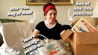Estate Sale Haul! Vintage Sewing Patterns from the 1940s-1980s and more!
