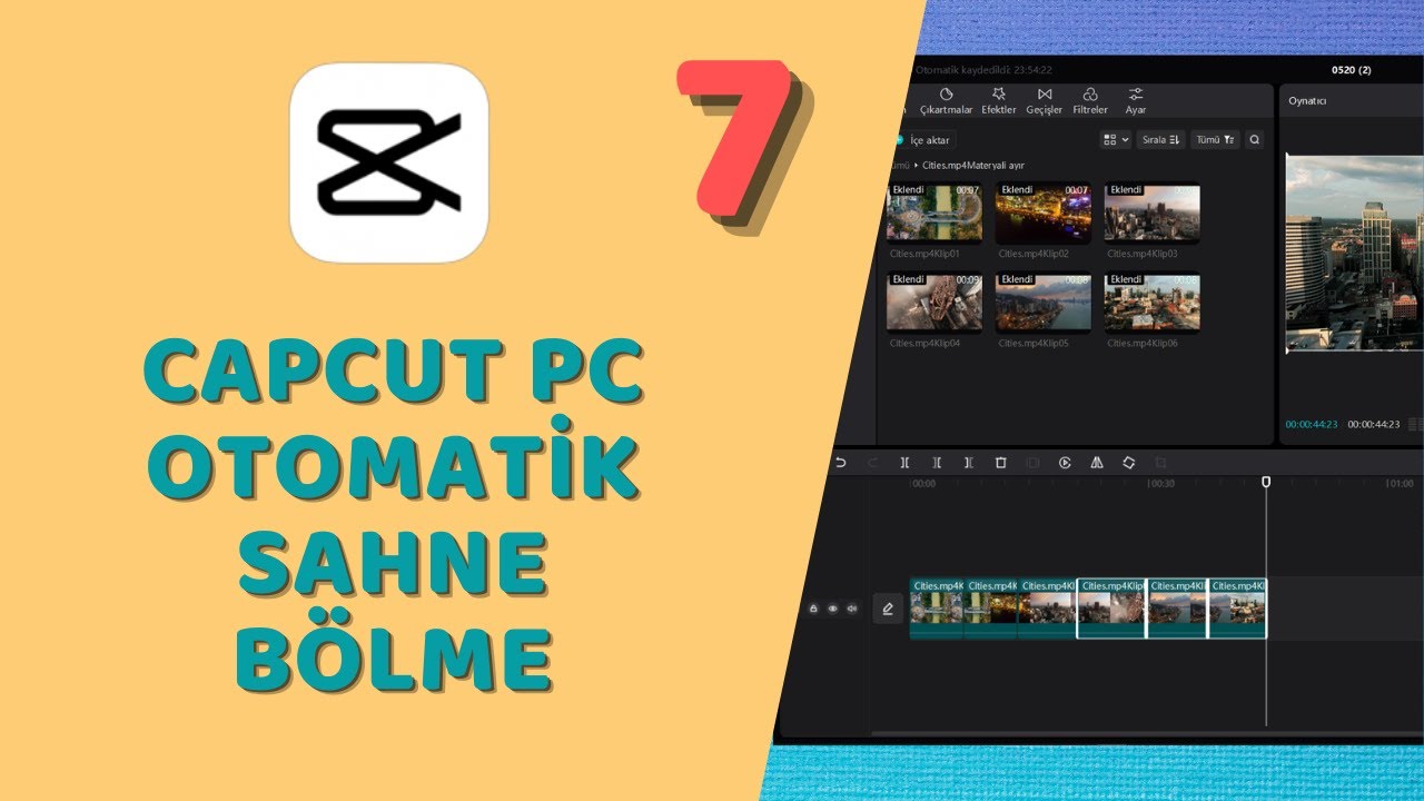 CapCut PC Türkçe - Sahneleri Otomatik Bölün