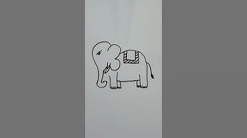 Animal Drawing from Number 34 | Elephant Drawing #artist #art #animals #elephant #drawing