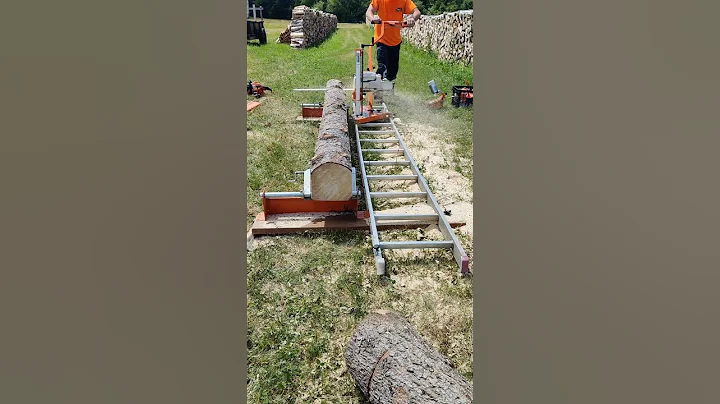 Frezowanie drewna za pomocą przenośnego tartaku Norwood PM14