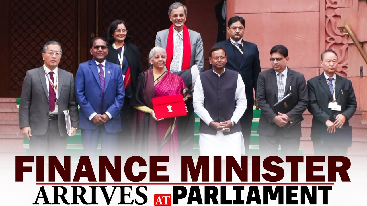 Union Budget 2026: Finance Minister Nirmala Sitharaman arrives at Parliament to present Budget 2026