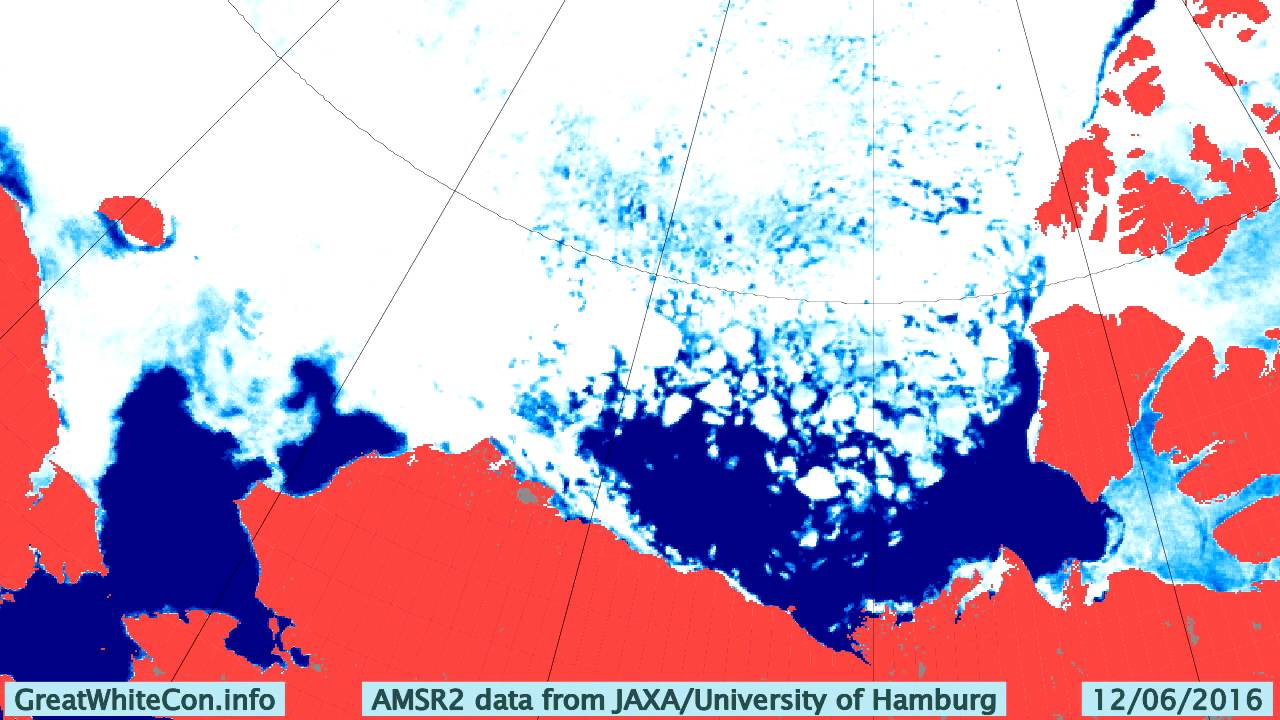 arctic ocean Beaufort Sea Ice Movement in the Spring & Summer of 2016