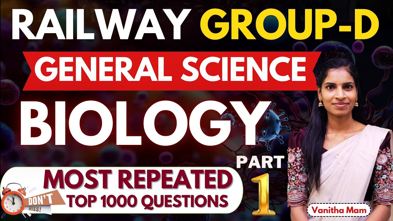 GROUP D GENERAL AWARENESS MOST EXPECTED TOP 1000 QUESTIONS PART 1 | BIOLOGY CLASSES BY VANITHA MAM