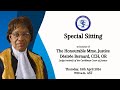 Special sitting in honour of the hon madame justice dsire bernard cch or retired ccj judge