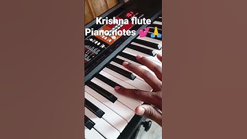 Krishna flute piano tutorial and notes ☺️#krishna #krishnaflutemusic #music #viral #trending