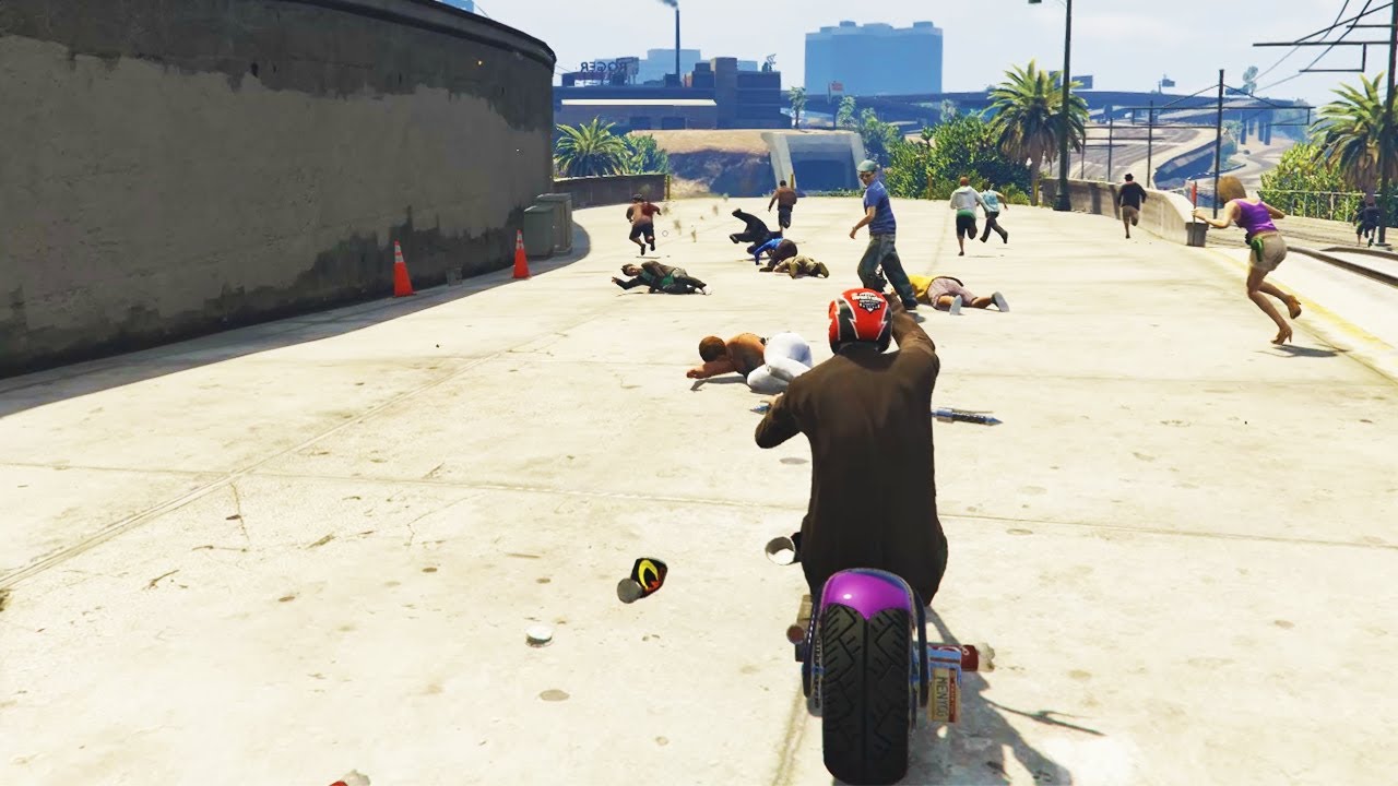 GTA 5 - Trevor Railway Station Massacre + Five Star Part-16 - YouTube
