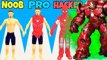NOOB vs PRO vs HACKER vs GOD in Iron Dude 3D