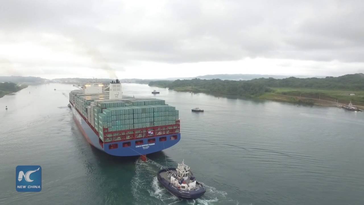 Chinese Ship Inaugurates Expanded Panama Canal YouTube Chinese ship inaugurates expanded panama canal youtube