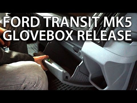 How to release glovebox in Ford Transit MK5 to access pollen filter (cabin air filter service)