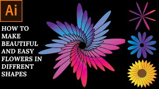 Quick Flower design | How to make easy and Beautiful flowers in illustrator | Adobe Illustrator screenshot 5