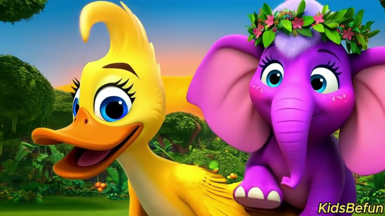 बैंगनी हाथी और डकज़िला | Purple Elephant and Duckzilla | Hindi Story | Urdu story | Kids story |