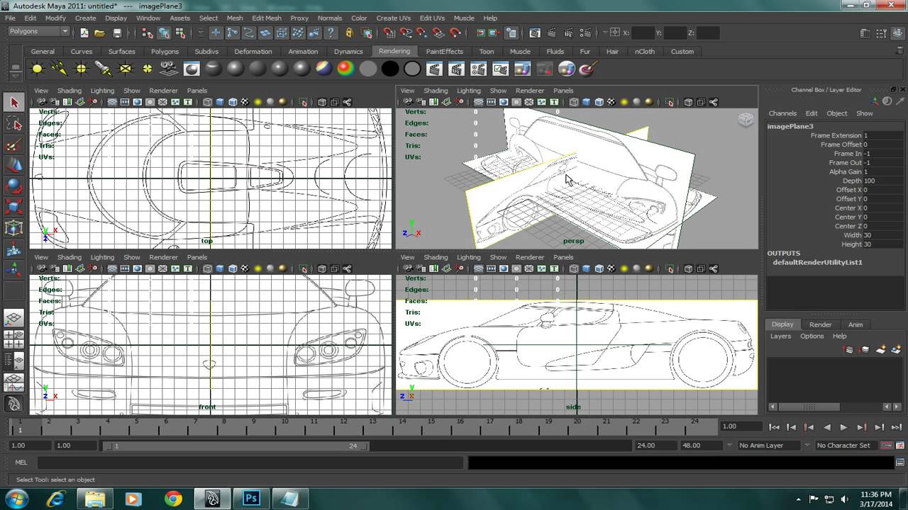 How to import blueprint in maya