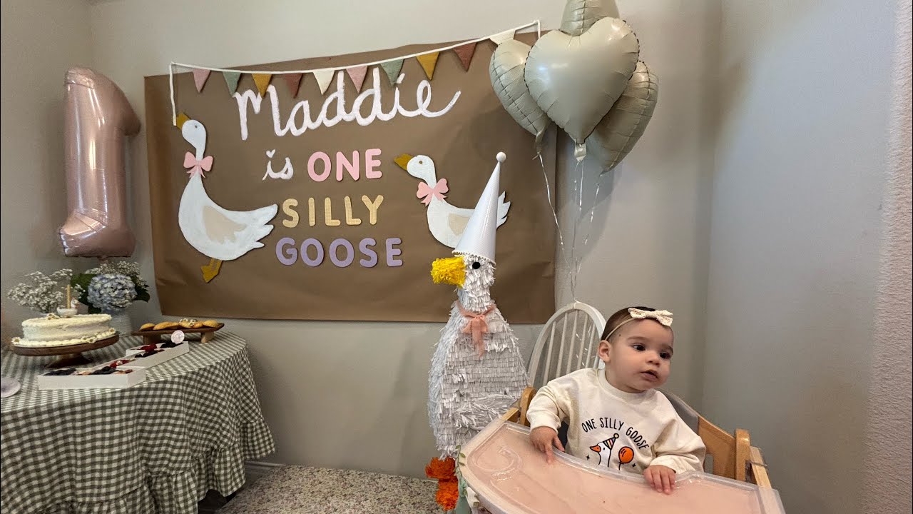 Cousin Maddie Turns 1! Silly Goose Theme Birthday Party - YouTube