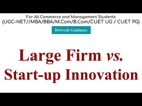 Large Firm vs. Start-up Innovation Explained | Creativity, Innovation & Entrepreneurship, MBA, BBA