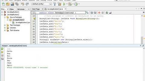 Java program to convert an ArrayList to an array.