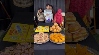 All Family Flip Bottle Mom Vs Son Vs Sister Win Burger Vs Samosa Vs Biscuits Game Wow 425521