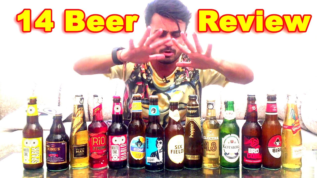 14 BEERS REVIEW HINDI BEER REVIEW BY UNBOX BABA YouTube