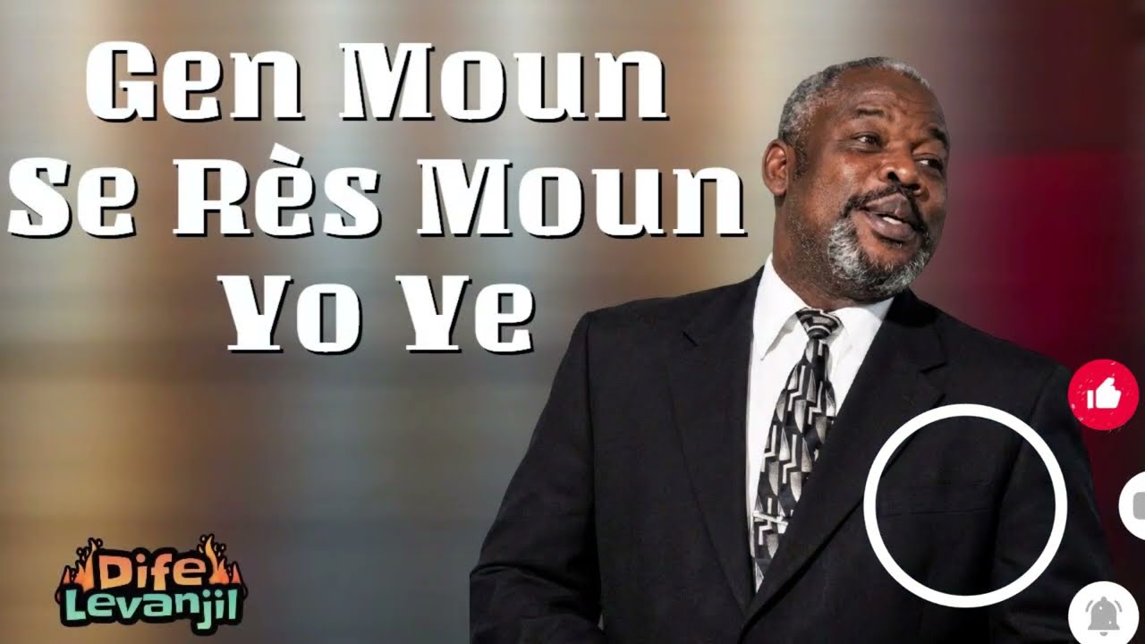 GEN MOUN SE RÈS MOUN YO YE . TCHYOUL MOUN YO YE. EVANGELISTE JOSEPH JACQUES TELOR