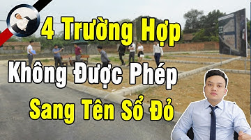 4 Trường Hợp Không Được Sang Tên Sổ Đỏ ?