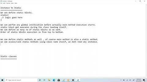#VcodeAcademy | Instance Vs Static Block and methods in Java