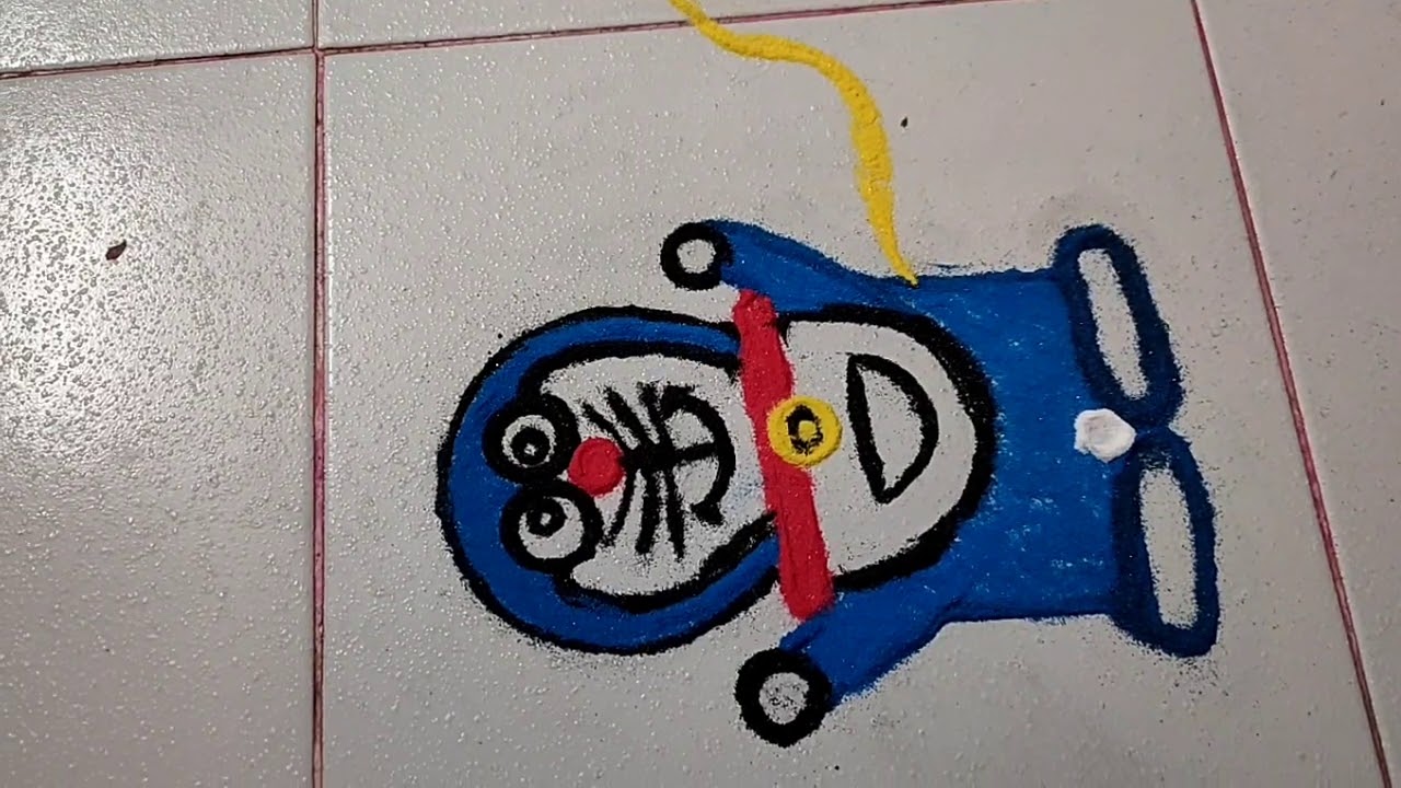 Rakshya Bandhan Rangoli | Doremon Rangoli |Rangoli by Anikshya Studios ...