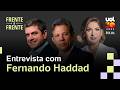 Daniela Lima e Zanini entrevistam ao vivo Fernando Haddad no Frente a Frente