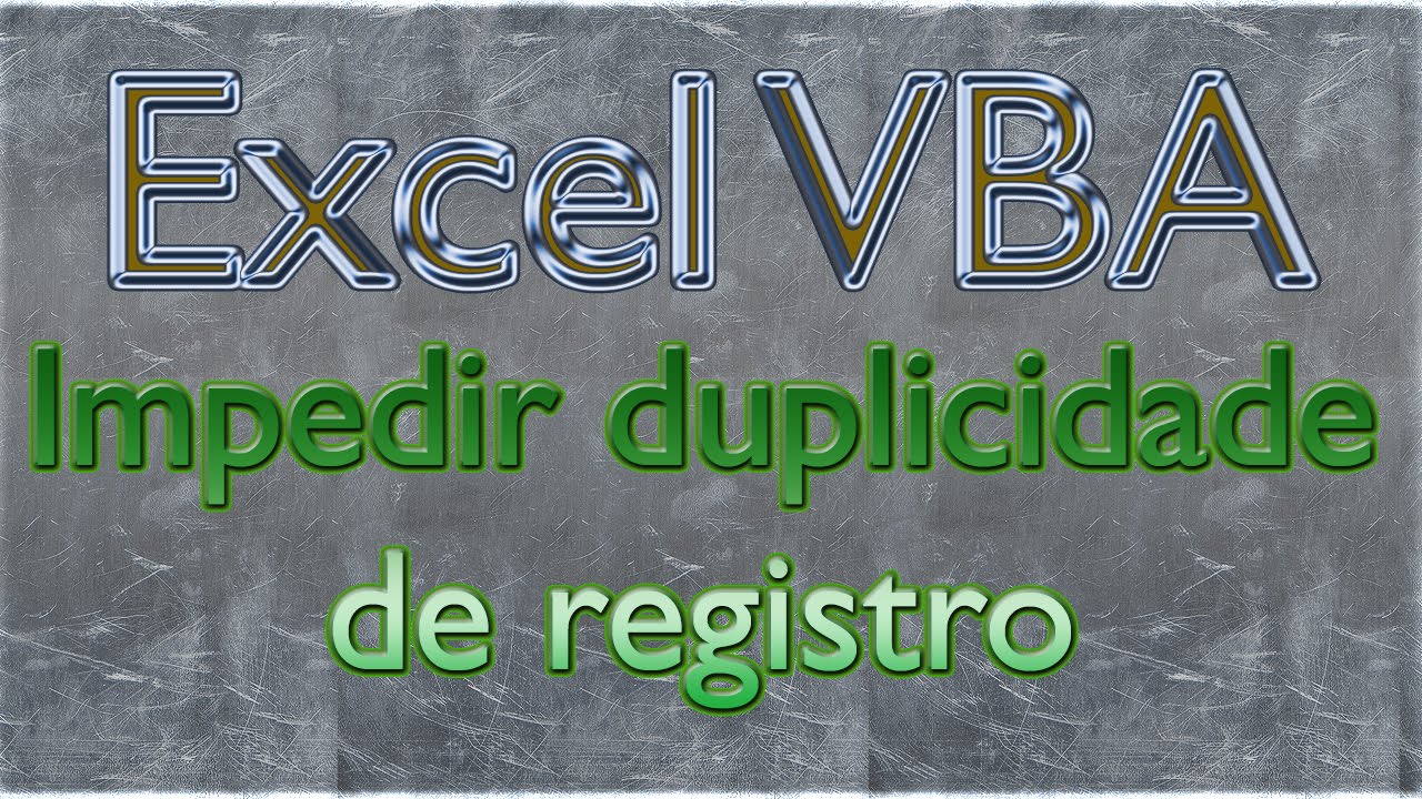 Excel VBA Impedir Entrada De Dados Repetidos No ListBox YouTube