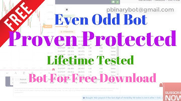 Free Binary.com Bot - Even Odd Binary Bot | Proven Protected Binary Bot