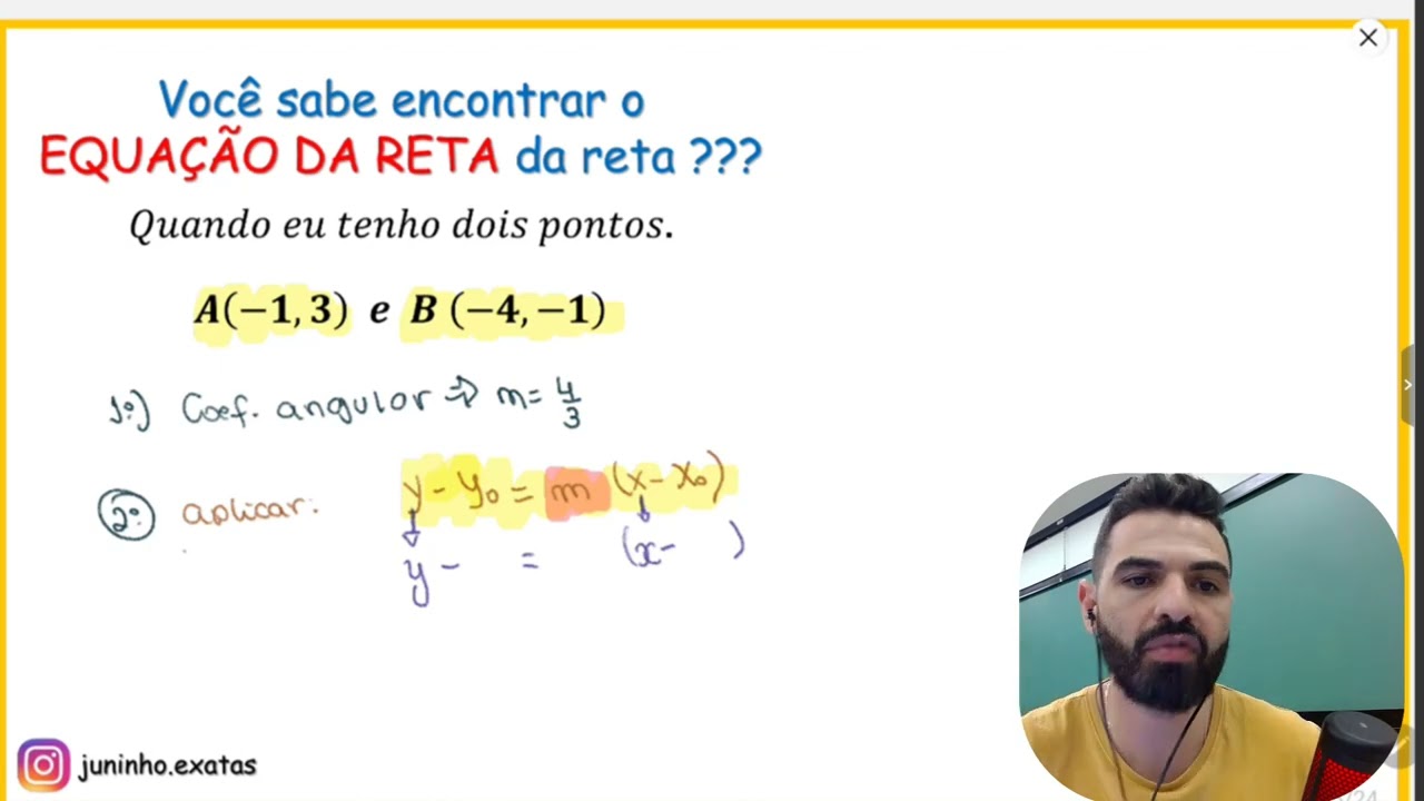 Y o yo M Você sabe o que é o YoYoMixoxô Equação da Reta - Parte II - YouTube