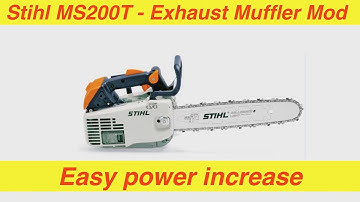 Stihl MS200T exhaust muffler mod for more power.