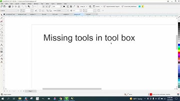 Corel Draw Tips & Tricks Missing tools in your tool box