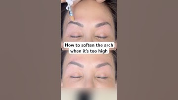 How to soften the brow arch when it’s too high #brows #eyebrows #browshaping #beforeandafter #shorts