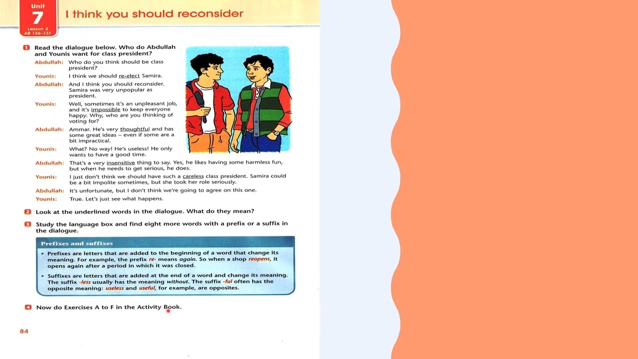 صفحة 84 انكليزي خامس اعدادي