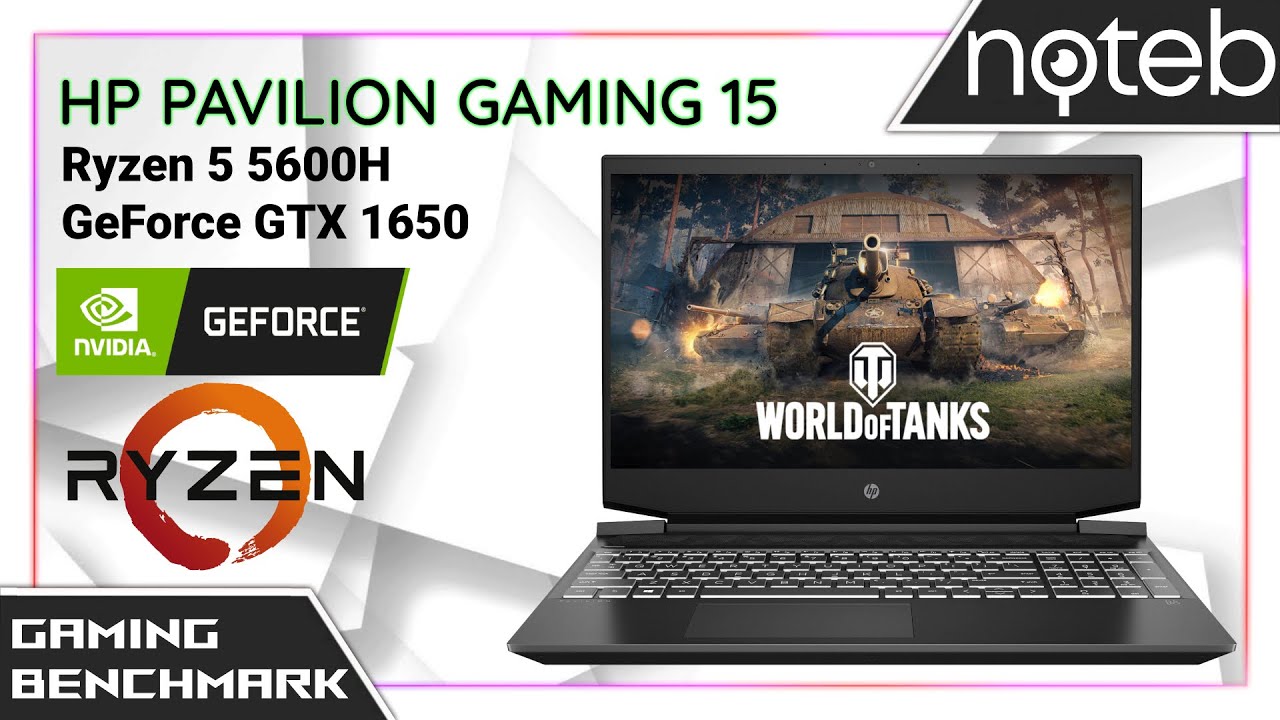 HP Pavilion Gaming 15-ec2 - World of Tanks Gameplay Benchmark (Ryzen 5 5600H, GTX 1650)