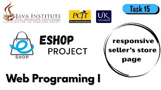 Design a Responsive Seller’s Store Page | E-Shop Project| Task 15 | Web Programming | Java Institute
