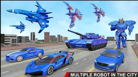 Police Eagle Tank Robot Transformation || Car Robot Transform || LA LA Games