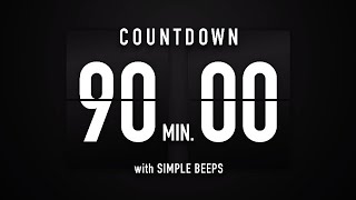 90 Minutes Countdown Timer Flip Clock ✔