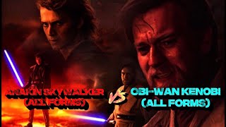 Obi-Wan Kenobi VS Anakin Skywalker (ALL FORMS) #trending #starwars #edit #viral #anakinskywalker