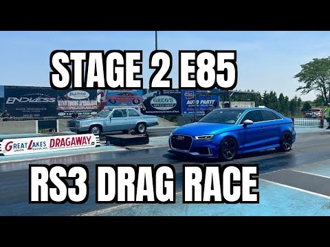 Drag Racing My Stage 2 E85 Audi RS3 In A Bracket Race For Money - YouTube