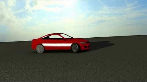 short clip blender 3 D car in game engine with simple car rigg