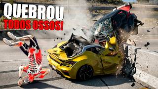 QUEBRANDO todos os OSSOS batendo o CARRO! Beamng Drive com Mods REALISTA!